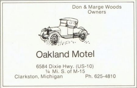 Motel McNeive (Oakland Motel) - Clarkston Yearbook Ad 1960S